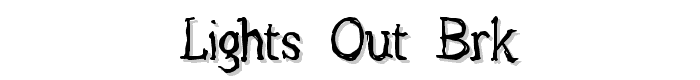 Lights Out BRK font